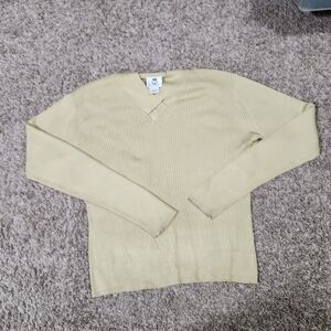 Classic Cream V-Neck Sweater for Men